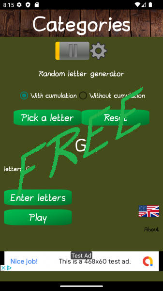 Random Letter Categories